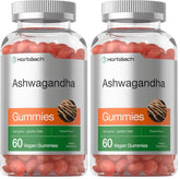 Horbäach Ashwagandha Gummies tropical bottle front with vegan gluten-free formula