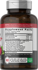 Horbäach beet root capsules label close-up reveals clean, allergen-free formula.