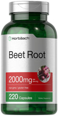 Horbäach Beet Root Powder Capsules bottle with 220 pills for daily use