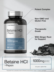 Horbäach Betaine HCl tablets dispensed demonstrates convenient daily use