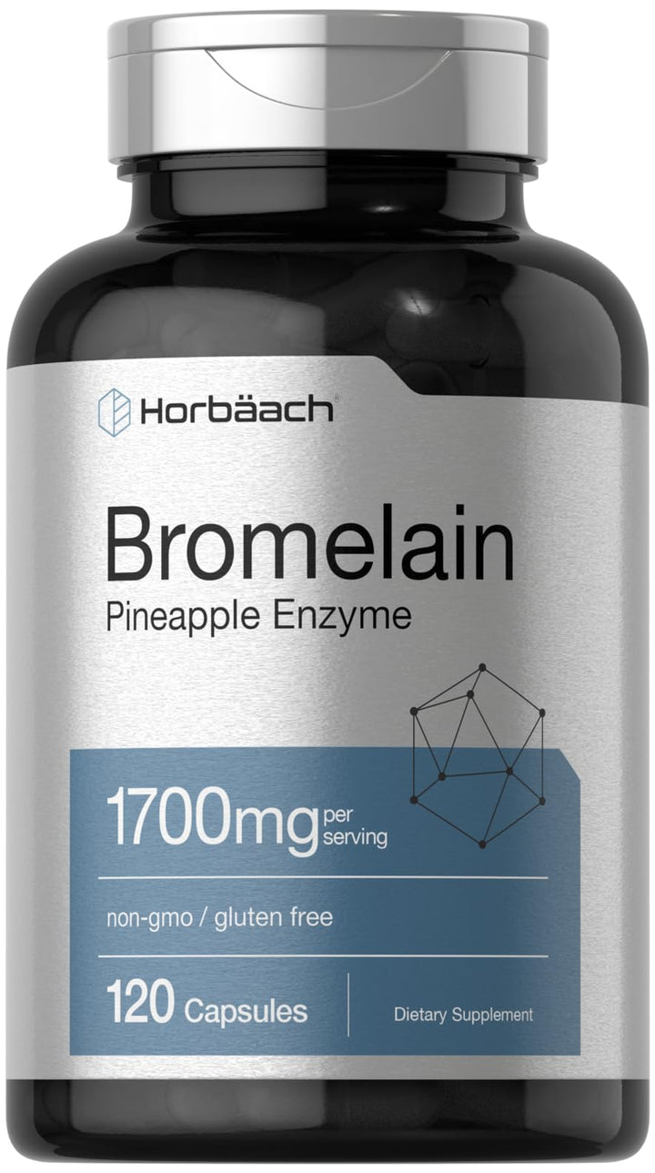 Horbäach Bromelain 1700 mg bottle pineapple enzyme for digestion support