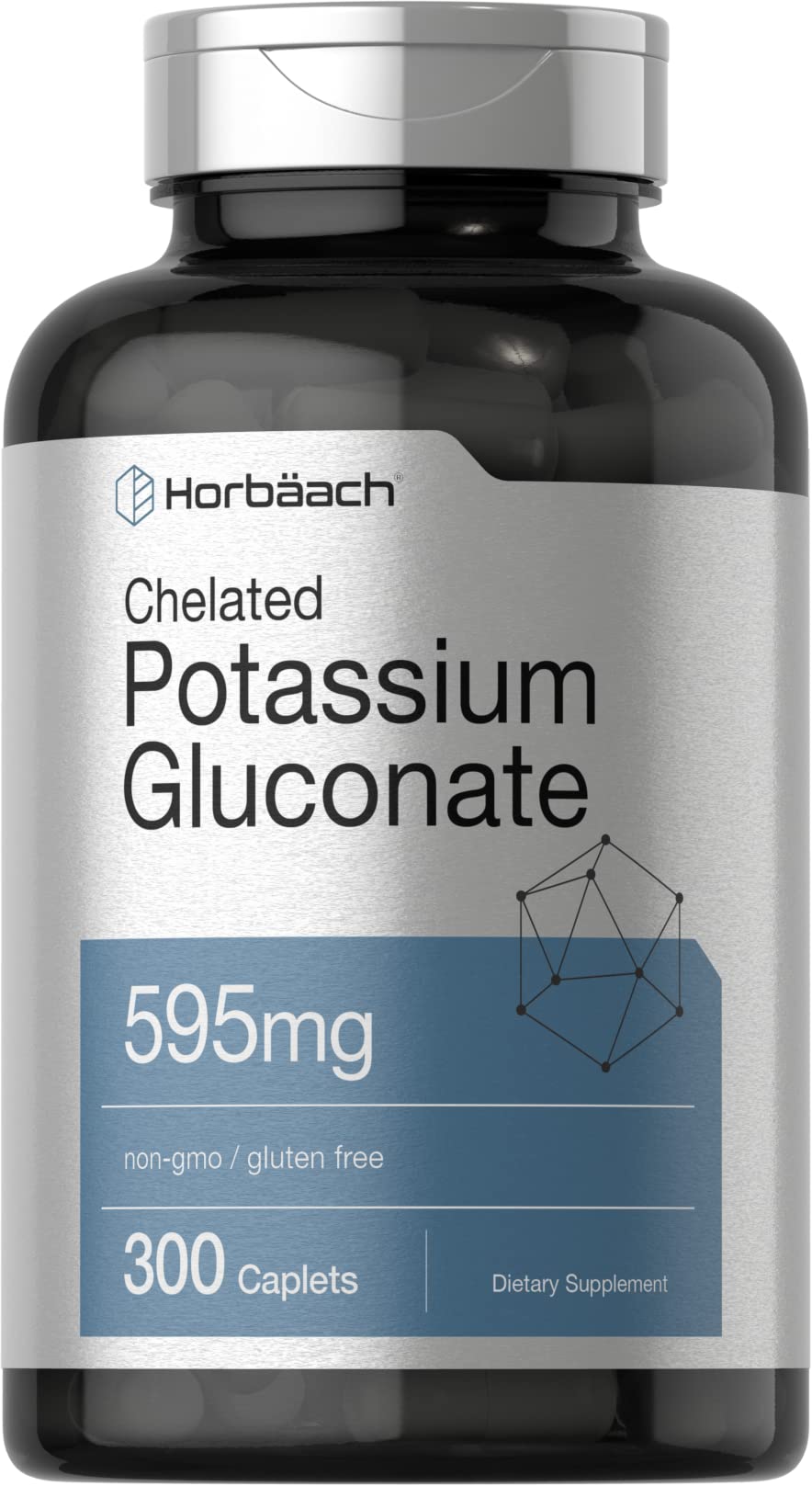 Horbäach Chelated Potassium Gluconate bottle ready for daily mineral support