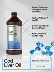 Horbäach Cod Liver Oil 2x16oz packaging, larger bottle set for ongoing routine.