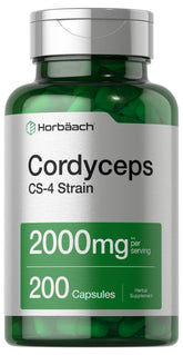 Horbäach Cordyceps bottle 2000 mg for daily wellness.