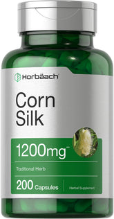 Horbäach Corn Silk Capsules bottle front for convenient daily use and easy identification