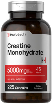 Horbäach Creatine Monohydrate bottle-front for clear daily use.