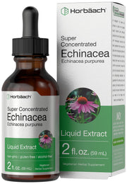 Horbaach Echinacea Drops bottle and dropper for daily wellness routine.