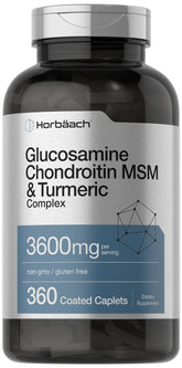 Horbäach glucosamine-chondroitin-msm bottle on shelf supports everyday joint comfort