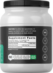 Horbaach Glycine Powder jar closeup featuring vegetarian-friendly, unflavored formula