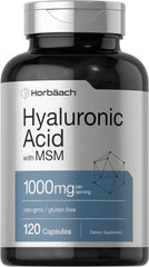Horbäach Hyaluronic Acid with MSM bottle for easy daily dosing.