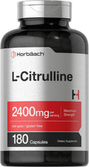 Horbaach L Citrulline bottle pour with convenient daily capsules for workouts.