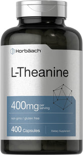 Horbäach L-Theanine 400mg bottle for daily calm.