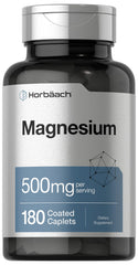 Horbäach Magnesium 500mg bottle with caplets for convenient daily mineral support.
