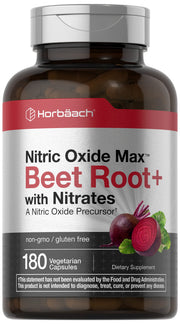 Horbäach Nitric Oxide Beet Root capsules bottle front for daily wellness support
