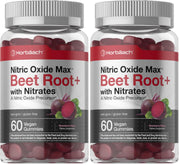 Horbäach Nitric Oxide Beet Root Gummies bottle with strawberry flavor for daily use