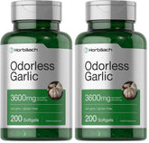 Horbäach Odorless Garlic Softgels bottle for odor-free daily use.