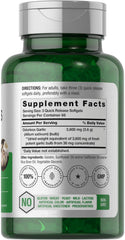 Horbaach Odorless Garlic capsules closeup highlighting 3600 mg potency