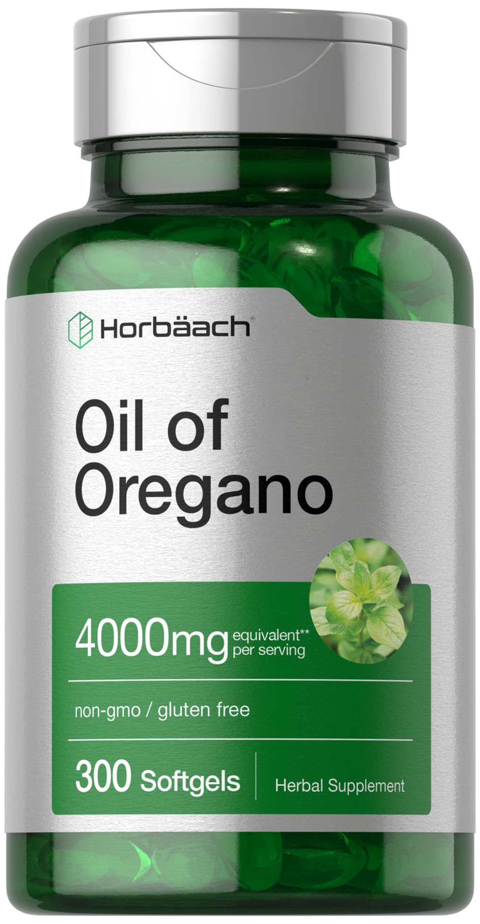 Horbäach Oregano Oil bottle, premium oregano extract for daily wellness support
