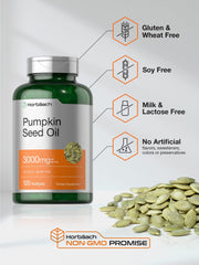 Horbäach Pumpkin Seed Oil bottle pour demonstrates easy serving
