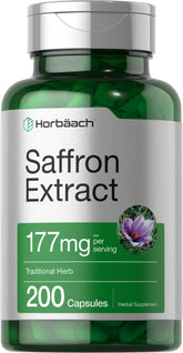 Horbäach Saffron Extract capsules bottle supports daily wellness