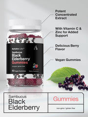 Gummies with vitamin C and zinc information on Horbaach packaging.