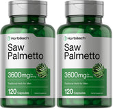 Horbäach Saw Palmetto Extract bottle with easy-to-swallow capsules for daily use.