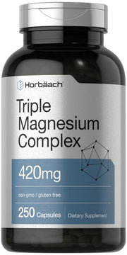 Horbäach Triple Magnesium Complex bottle front for daily wellness support.