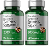 Horbäach Turmeric Curcumin 2000mg bottle front for daily wellness