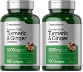 Horbaach turmeric-ginger softgels bottle for daily wellness routine