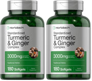 Horbaach turmeric-ginger softgels bottle for daily wellness routine