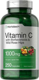 Horbäach Vitamin C 1000mg bottle with label for daily wellness.