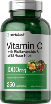 Horbäach Vitamin C 1000mg bottle with label for daily wellness.