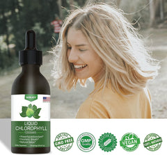 Horjoy Chlorophyll Liquid Drops with mint flavor for refreshing daily use.