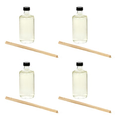 Hosley Vanilla Almond diffuser refill bottle with reeds for a cozy room scent.