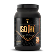 HOSSTILE ISO H1 grass-fed whey bottle in salted caramel flavor for post-workout protein.