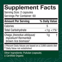 Host Defense Chaga capsules capsules visible for daily antioxidant support.