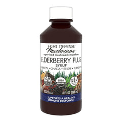 Host Defense Elderberry Plus bottle pour for immune support and everyday wellness.