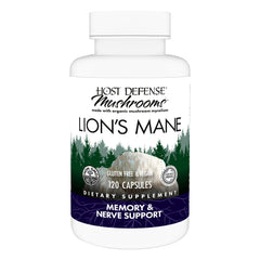 Host Defense Lions Mane capsules for brain support and focus.