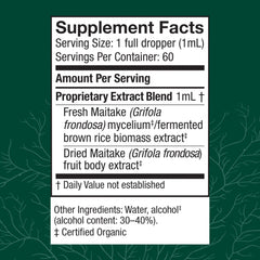 Host Defense Maitake Extract dropper ready for precise dosing and cellular health.