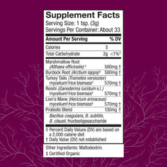 Host Defense MycoBotanicals Microbiome Powder scoop for convenient daily dosing.