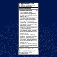 Host Defense Stamets 7 organic label mushrooms highlight organic ingredients and purity