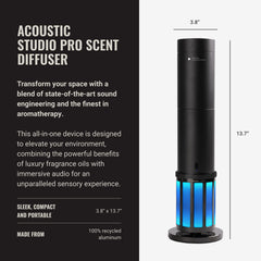 Hotel Collection Acoustic Studio Pro diffuser top view highlighting sleek silhouette and simple setup.