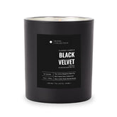 Hotel Collection Black Velvet Candle label showcases premium branding and hotel-inspired luxury ambiance.