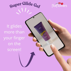 60g HOT FLOWERS Babaloo Glide Gel travel size in packaging.