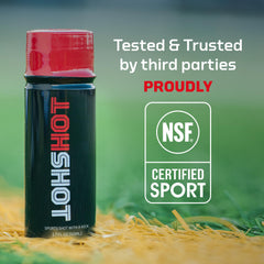 Athlete in motion using HOTSHOT Spicy Mango for nighttime cramps support.