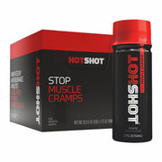 HOTSHOT Spicy Mango shot bottle for fast leg cramp relief during workouts.