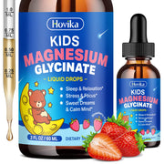 Hovika Kids Magnesium Drops bottle promotes calm and restful sleep.