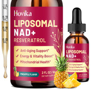 Hovika Liposomal NAD bottle front shows daily energy and vitality.