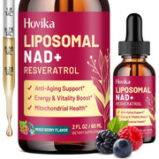 Hovika Liposomal NAD supplement bottle for daily energy and vitality.