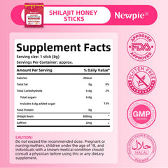 HOWEEJET Shilajit Honey Stick close-up shows rich strawberry flavor.